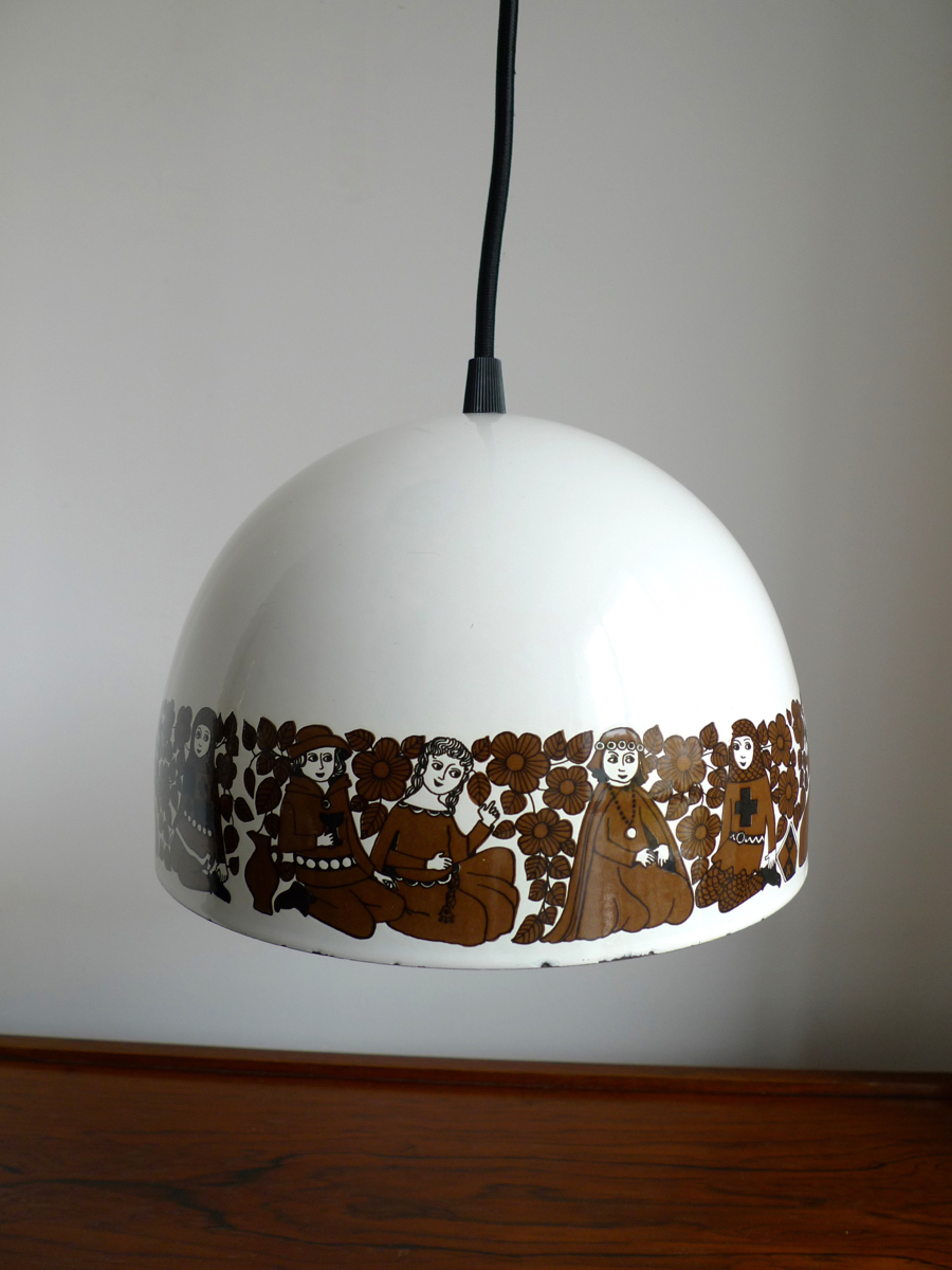 “TROUBADOUR” PENDANT LIGHT by KAJ FRANCK for FOG & MORUP & ARABIA FINEL 1976