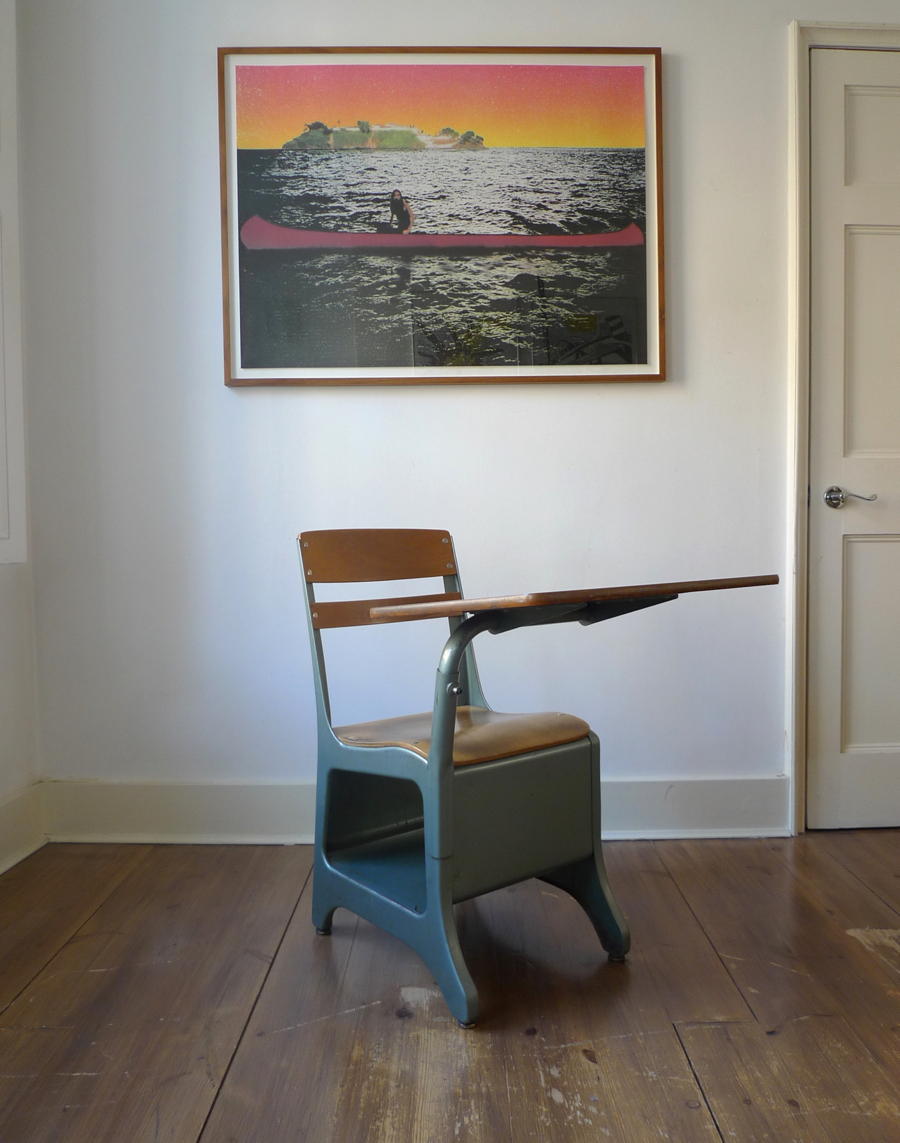 VINTAGE 50s “CRUSADER” CHAIR DESK by AMERICAN SEATING Co.