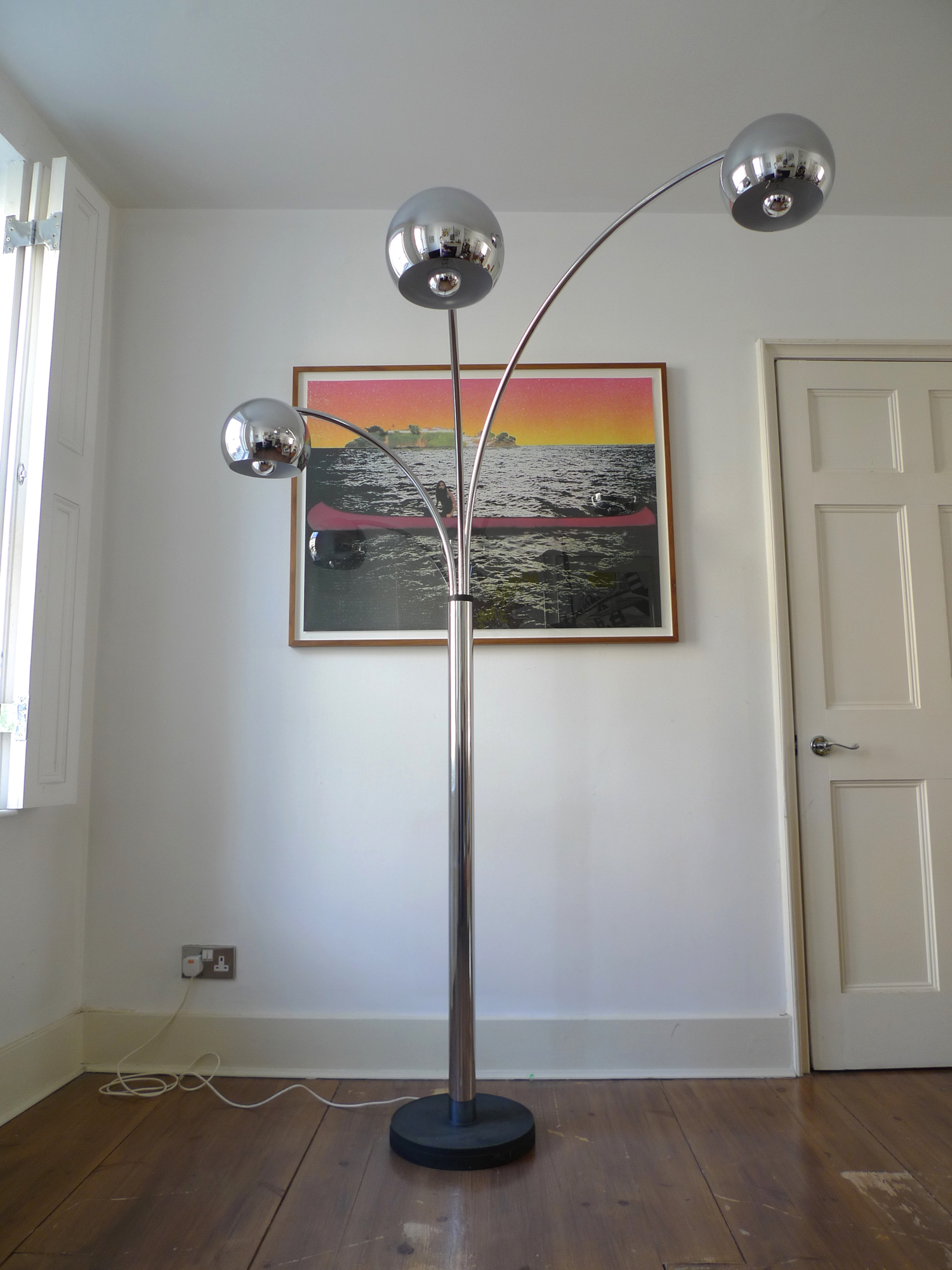 MID 20th CENTURY 3 ARM ARC FLOOR LAMP