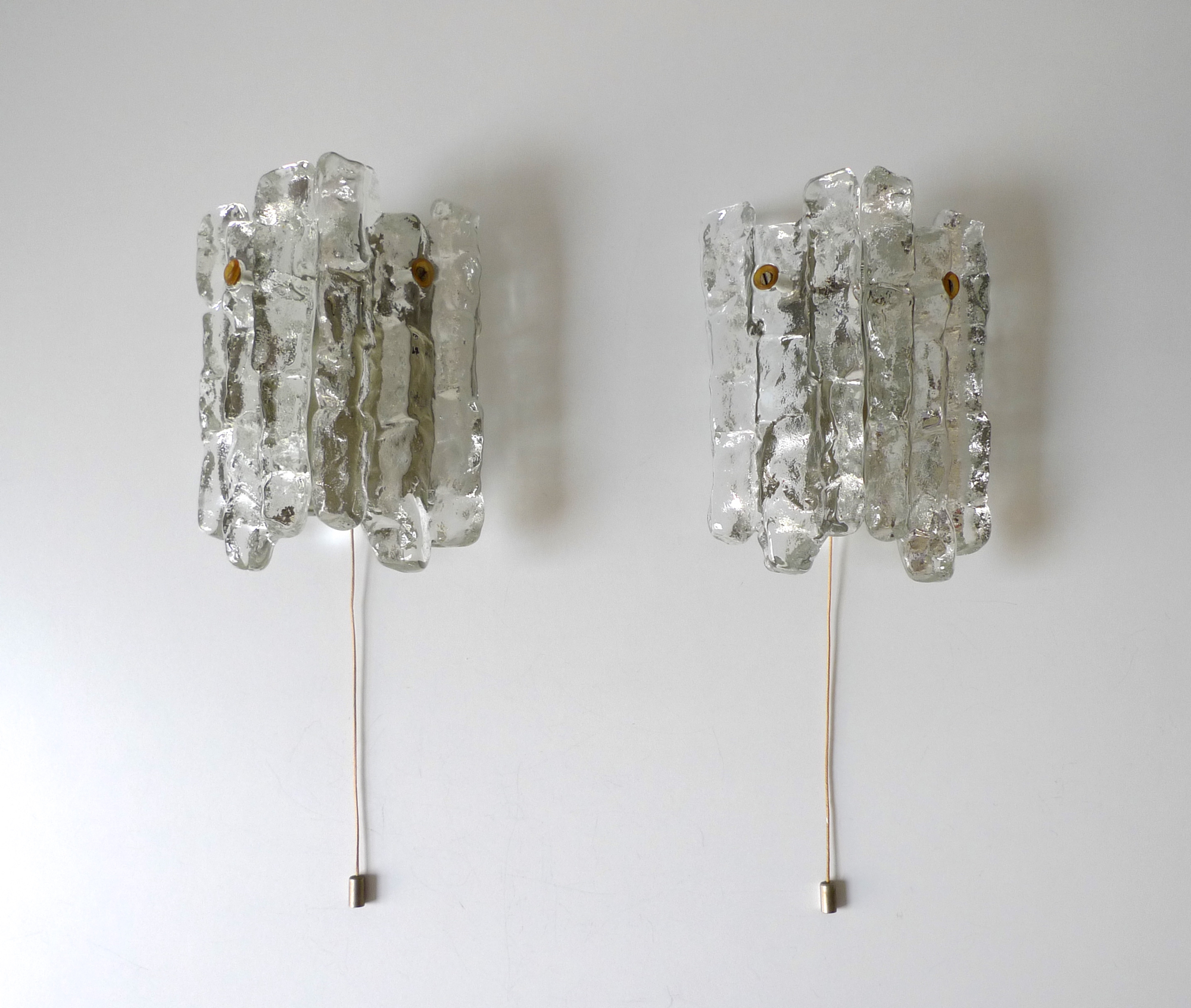 PAIR OF KALMAR ICICLE SCONCES / WALL LIGHTS, c.1960s
