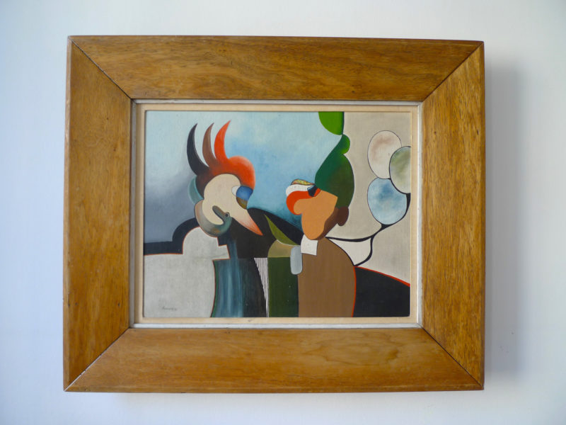 Oil on Canvas "Crazy Tuesday" by Herwig Van Holsbeeck, 1975