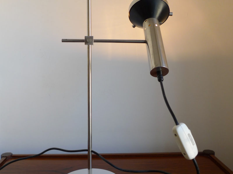 Mid-Century Italian Chrome & Marble Desk Lamp, 1960s
